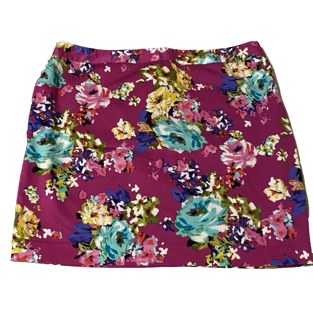 NWOT Charter Club Womens Pink Floral Pencil Skirt Size 22W Fairy Romantic Office